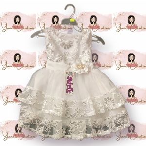 White and silver sequin dress